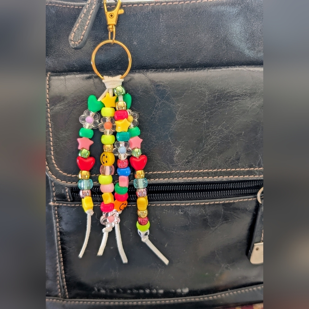 Colorful Beaded Bag Charm